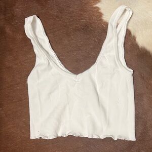 M/L White crop tank